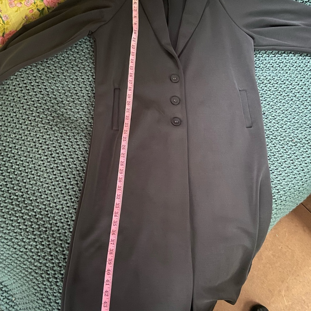 Lanston Sport Medium Elegant Black Long Maxi Coat - Picture 11 of 12